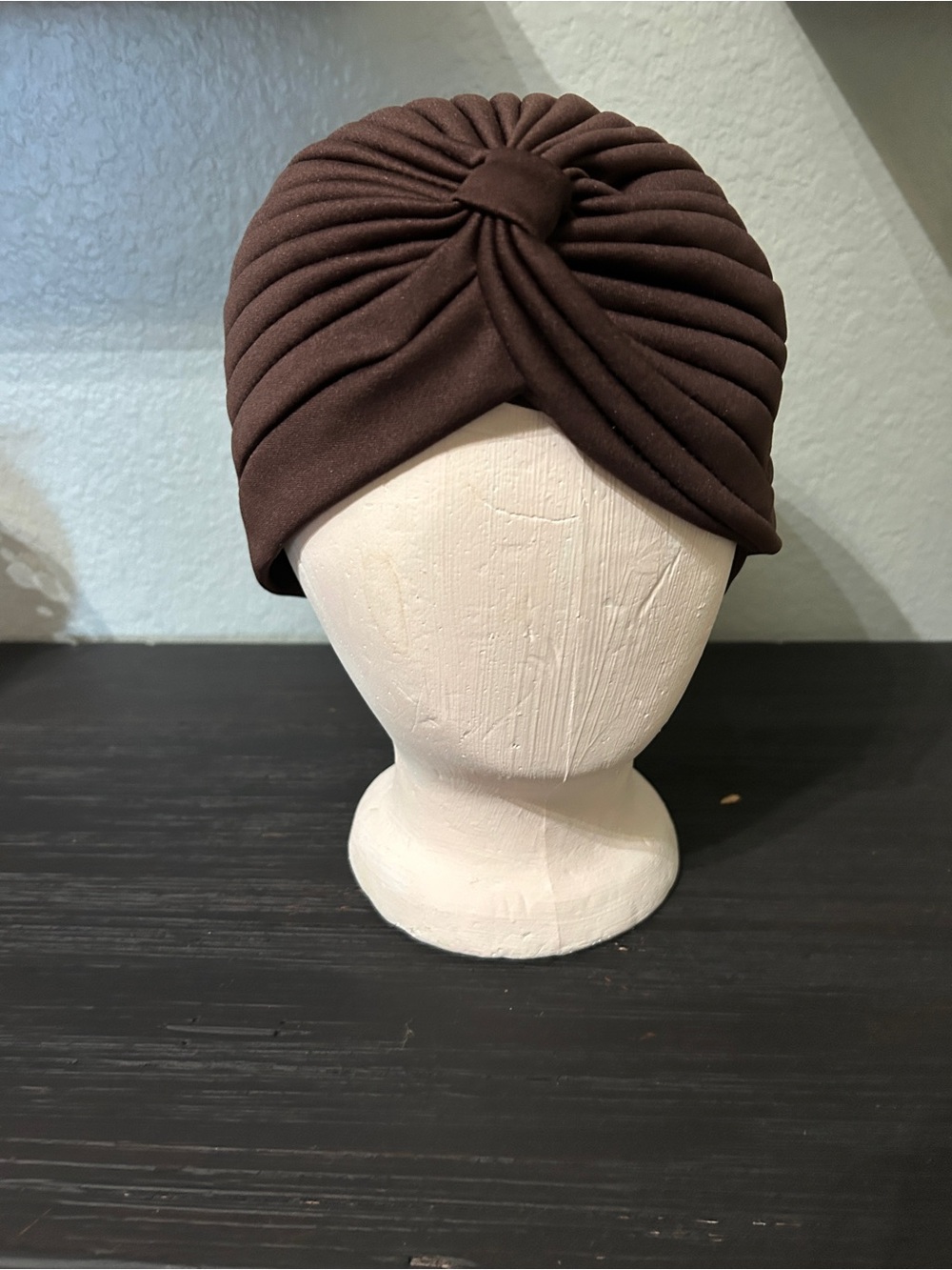 Brown Ruched Turban Headband